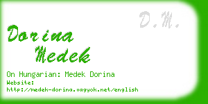 dorina medek business card